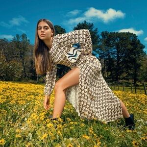 The Wolf Gang Marrakesh Cut Out Maxi Dress Size L